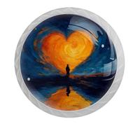 4 pomelli rotondi bianchi per cassetti e cassettiere con cielo stellato, 35 mm, per armadietti, porte e maniglie, per armadi, decorazioni per la casa, guardaroba