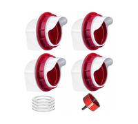 4 Port Chicken Feeder, Automatic Hen Feeder, Diy Gravity Poultry Feeder Kit for Buckets Barrels Bins