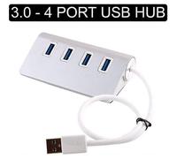4 Port USB 3.0 Hub Splitter High Speed Data Transfer Super Fast Multi Charging Portable Adapter Built with Aluminium Alloy for Mac PC Laptops Smartpho