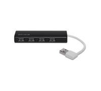Belkin F4u042bt Hub Usb 2.0 Travel Slim 4 Port One Size Black