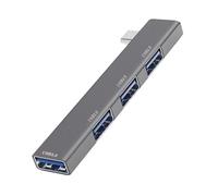 4 Port USB Hub | USB 3.0 Adapter and Splitter for Fast Data Transfer | Versatile USB Multiport Expander for PC, Laptops, Flash Drives, Printers, Cameras, Keyboards, and Mice Connections