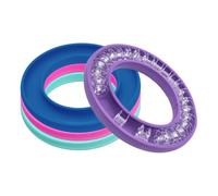 4 porta bobine rotonde organizer e supporto per bobine per bobine per macchine da cucire in metallo o plastica, anelli in silicone, strumenti da cucito artigianali