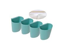 4 portabicchieri da appendere, accessori per carrello, contenitori per piante, vasi da fiori da appendere, salva spazio, secchio, porta matite, decorazione da parete per cucina, colore blu