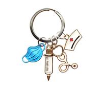 4 portachiavi a tema infermiera e dottore per infermiere medico porta badge borsa portabagagli accessori portachiavi operatore sanitario