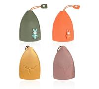 4 portachiavi estraibile, custodia protettiva per chiavi, borsa per chiavi auto, mini custodia impermeabile, custodia per chiavi in cartone animato, custodia universale (4 colori), Colore: rosa.,