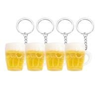 4 portachiavi per boccale di birra, modello auto, accessorio per zaino, portachiavi per borsa, borsa per auto, ornamenti da appendere, bicchiere per vino, come mostrato nell'immagine., 4x3cm