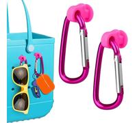 4 portachiavi per borsa Bogg, accessori per borse Bogg originali XL, con inserto a moschettone compatibile con Bogg Bag Beach Tote Bag per trovare rapidamente le chiavi in borsa (rosa)