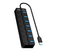 4 Porte/7 Porte USB Data Hub Splitter con LED Singoli Interruttori USB3.0 Hub