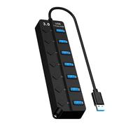 4 Porte/7 Porte USB Hub Dati Splitter Con LED Singoli Interruttori 5Gbps USB3.0 Hub Espansore Multiplo Per PC Computer