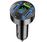 4 Porte Caricabatteria Auto USB C 50W QC3.0 & PD Caricabatterie Veloce