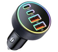 4 Porte del metallo dell'automobile del USB C del caricatore dell'automobile di USB C Caratteristiche Fatto dei buoni materiali pratici ed affidabili Installazione rapida compresi i telefoni cellulari