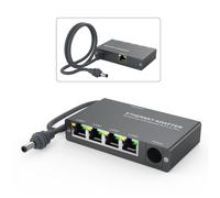 4 Porte Gigabit Adattatore Ethernet compatibile con Starlink Mini e Gen 3 di MMOBIEL - Switch Ethernet RJ45 da 1 a 4, Splitter Ethernet 1000Mbps con Cavo 0.5m - Per Camper, Barca, Home Office e Gaming
