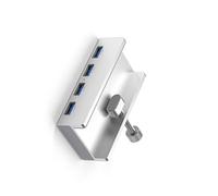 4 porte USB 3.0 di alluminio esterno della stazione dock USB 3.0 della clip di C con la trasmissione dei dati della scanalatura della scheda di alimentazione 5Gbps