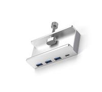 4 porte USB 3.0 di alluminio esterno della stazione dock USB 3.0 della clip di C con la trasmissione dei dati della scanalatura della scheda di alimentazione 5Gbps
