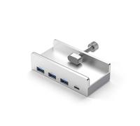 4 porte USB 3.0 di alluminio esterno della stazione dock USB 3.0 della clip di C con la trasmissione dei dati della scanalatura della scheda di alimentazione 5Gbps