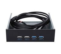 4 porte USB 3.0 Hub 5Gbs 5,25 pollici Optical Drive Bay Front Panel per case del computer + Connettore USB 3.0 a 20 pin Per , XP, Vista, 7 32 e 64 bit