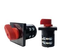 4 Position Rotary Cam Switch 690V 20A 2 Phases electronic starter Changeover Selector Control Manufacturing HZ5B-20/2(Red Handle)