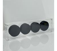 4 Posizioni Hockey Puck Display Case Acrylic Collection Showcasing Clear Box