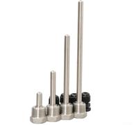 4 pozzetti termometrici G 1/2 filettati a vite per sensore di temperatura a immersione tasca in acciaio inox PN40 valutazione di pressione per applicazioni industriali (8 x 250 mm)