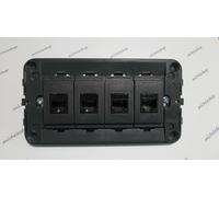 4 presa di rete dati rj45 cat6 UTP vimar idea nero completa di supporto e viti