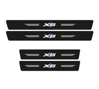 4 protezioni per battitacco auto per BMW X1, X2, X3, X4, X5, X6, X7, in fibra di carbonio, antigraffio, protezione per battitacco della portiera, adesivo decorativo, colore: nero