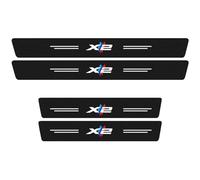 4 protezioni per battitacco auto per BMW X1, X2, X3, X4, X5, X6, X7, in fibra di carbonio, antigraffio, protezione per battitacco della portiera, adesivo decorativo per pedale, colore nero, 2 pezzi