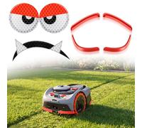 4 Protezioni per bordi compatibili con Segway Navimow i105e/i108e e 1 ades | Adesivo con occhi rossi arrabbiati, compatibile con Segway Navimow i105E/i108E/i205, paraurti protettivo, a clip anziché con