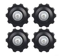 4 pulegge per deragliatore posteriore con cuscinetti 10T, ruote guida in plastica per bici per migliorare la scorrevolezza del cambio