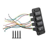 4 Pulsantiera per luci di marcia con LED a raggi blu e Bluetooth - Interruttore a pulsante gratuito per Cool Road, custodia in ABS, filo di rame, controllo