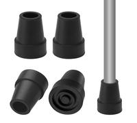 4 puntali in gomma per bastoni da passeggio da 19 mm, puntali per bastoni da passeggio stampelle, estremità in gomma per bastoncini da passeggio, punte in gomma per anziani stampelle da trekking per