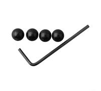 4 puntali terminali in lega di alluminio per cavi freno e deragliatore della bicicletta, con strumento di installazione (nero)