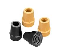4 punte di ricambio in gomma resistenti per bastoni e camminatori, antiscivolo, per tutti i terreni, misura universale da 1,9 cm, nero e giallo