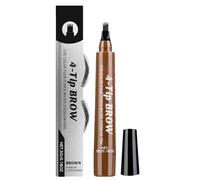 4 punte Eyebrow Pen, Long Lasting Eyebrow Tint, marrone impermeabile tinto, felpa resistente Makeup Perfect for Natural Looking Brows Women and Girls, 1 pezzo