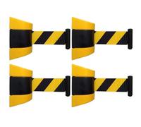 4 Punti Transenne in Plastica Paletti per Recinzione da Parete in ABS Resistente per Parchi Giochi Hotel Corridoi Scale e Corridoi(Yellow,300cm/10ft)