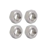 4 pz 1/2 pollici-12 BSW Filo 304 Acciaio Inox Dado esagonale Attacco Tono Argento