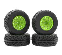 4 PZ 1 8 1 10 3 Adattatori 12MM 14MM 17MM Pneumatici Ruota Universale Modello RC Breve Corso Generale Aggiornamento Pneumatici da Strada Compatibile con Parti di Auto RC Modelli in 1/10(Green)