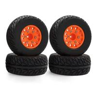 4 PZ 1 8 1 10 3 Adattatori 12MM 14MM 17MM Pneumatici Ruota Universale Modello RC Breve Corso Generale Aggiornamento Pneumatici da Strada Compatibile con Parti di Auto RC Modelli in 1/10(Orange)