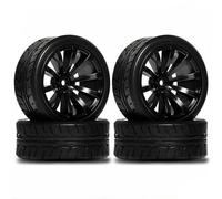 4 pz/1 Set Drift Mozzo Ruota Pneumatici RC Pneumatici for Tamiya 1:10 WRC TT02 XV01 RC Auto Modifica Parti di Aggiornamento(Zwart)