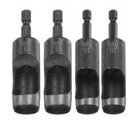 4 pz 15mm, 16mm perforatrice per fori cavi in pelle con gambo esagonale da 1/4"