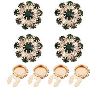 4 Pz 2.1cm Copri Bottoni con Strass A Forma di Fiore, Copribottoni gioiello donna, Copribottoni camicia uomo, Gemelli camicia donna, per Abbigliamento Fai Da Te, Colorato, Blu, Roso, aperto