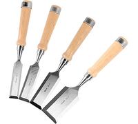 4 pz 25-51mm Scalpello da carpentiere Strumento da falegname Scalpello piatto Set Coltello da intaglio professionale Graver Intaglio Strumenti di legno Utensili da tornio
