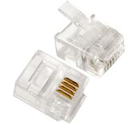 4 pz 6P4C 4 Pin Rj11 Telefono Jack Connettore Chiaro Pratico e attraente