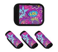 4 pz bagagli maniglia avvolge 1970 discoteca retrò carino neoprene valigia accessori bagagli adesivi per bagagli per bagagli