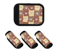 4 pz bagagli maniglia avvolge cartone animato carino animale carino orecchie protettive valigia maniglia impugnatura bagagli adesivi per accessori da viaggio borsa