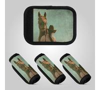 4 pz bagagli maniglia avvolge comode etichette per bagagli adesivi per bagagli per valigie grunge cavallo occidentale cowgirl foto perfetto