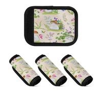 4 pz bagagli maniglia avvolge cuscino bagagli maniglia copre tote bag wrap per bagagli carino cartone animato funghi modello
