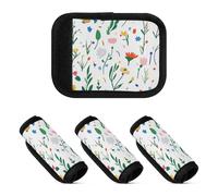 4 pz bagagli maniglia avvolge fiori cactus Lily Valley bianco protettivo borsa da viaggio identificatore per borsa della spesa, Fiori Cactus Lily Valley bianco, 1 sizex4