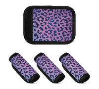 4 pz bagagli maniglia avvolge leopardato modello neoprene bagagli maniglia copre per la spesa borsa della spesa, Motivo leopardato, 1 sizex4