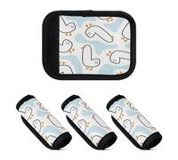 4 pz bagagli maniglia avvolge morbido comodo bagaglio maniglia ID avvolgere bagagli adesivi per accessori da viaggio borsa divertente Duck River on