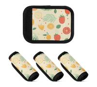 4 pz bagagli maniglia involucri safari piccoli frutti freschi carino comodo identificazione bagagli viaggio sulla maniglia avvolge per la spesa borsa della spesa